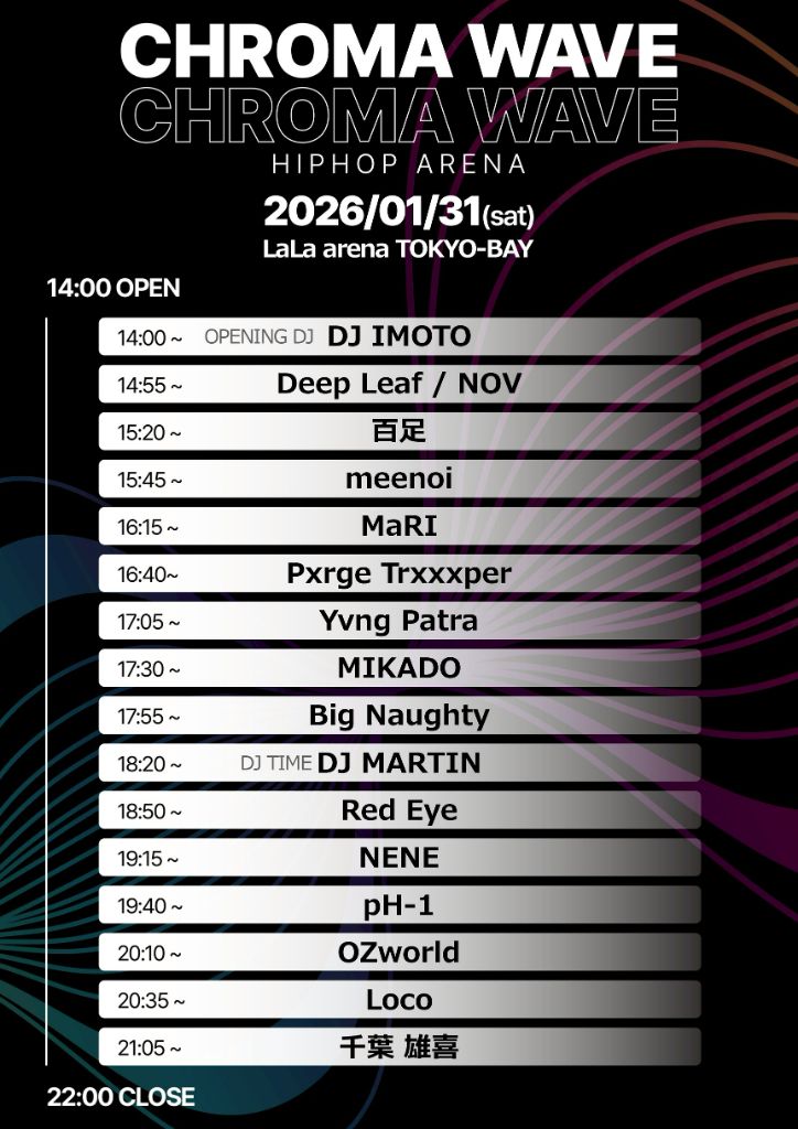 CHROMA WAVE タイムテーブル